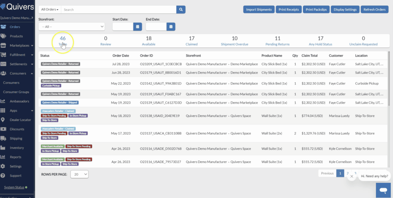 creating a portal via consumer group