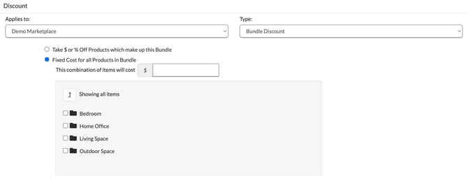 fixed cost product bundle